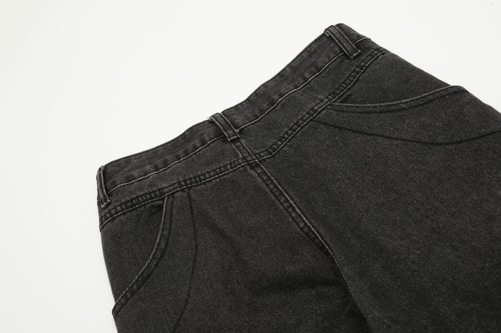 New Multi-Pocket Work Jeans Couple Pants