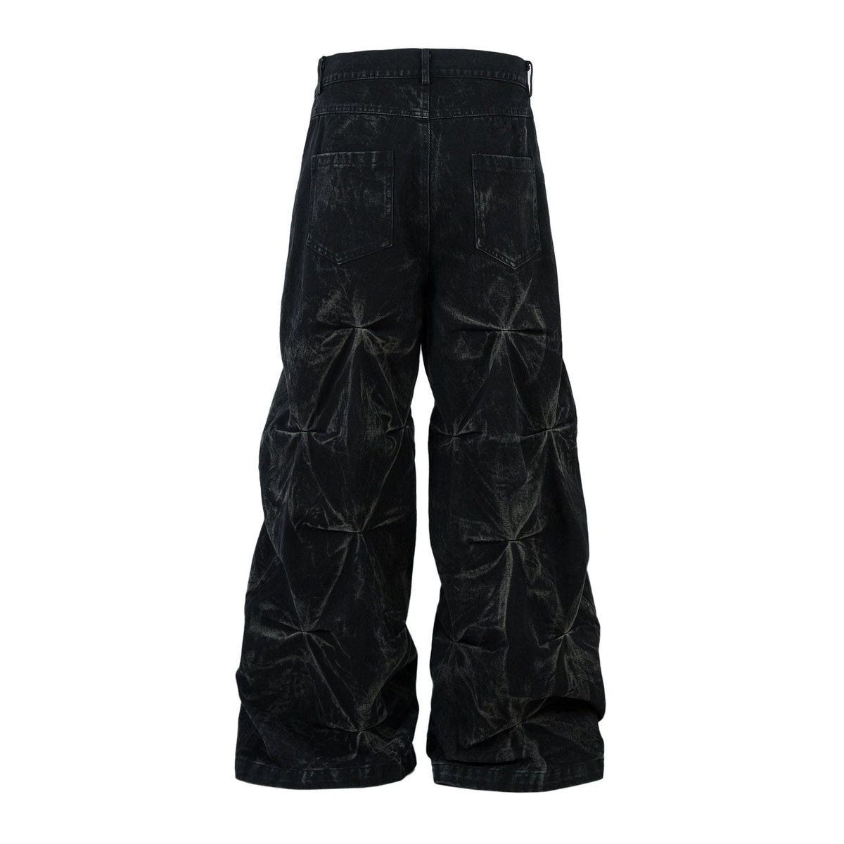 New Slimming Pleated Washed Jeans
