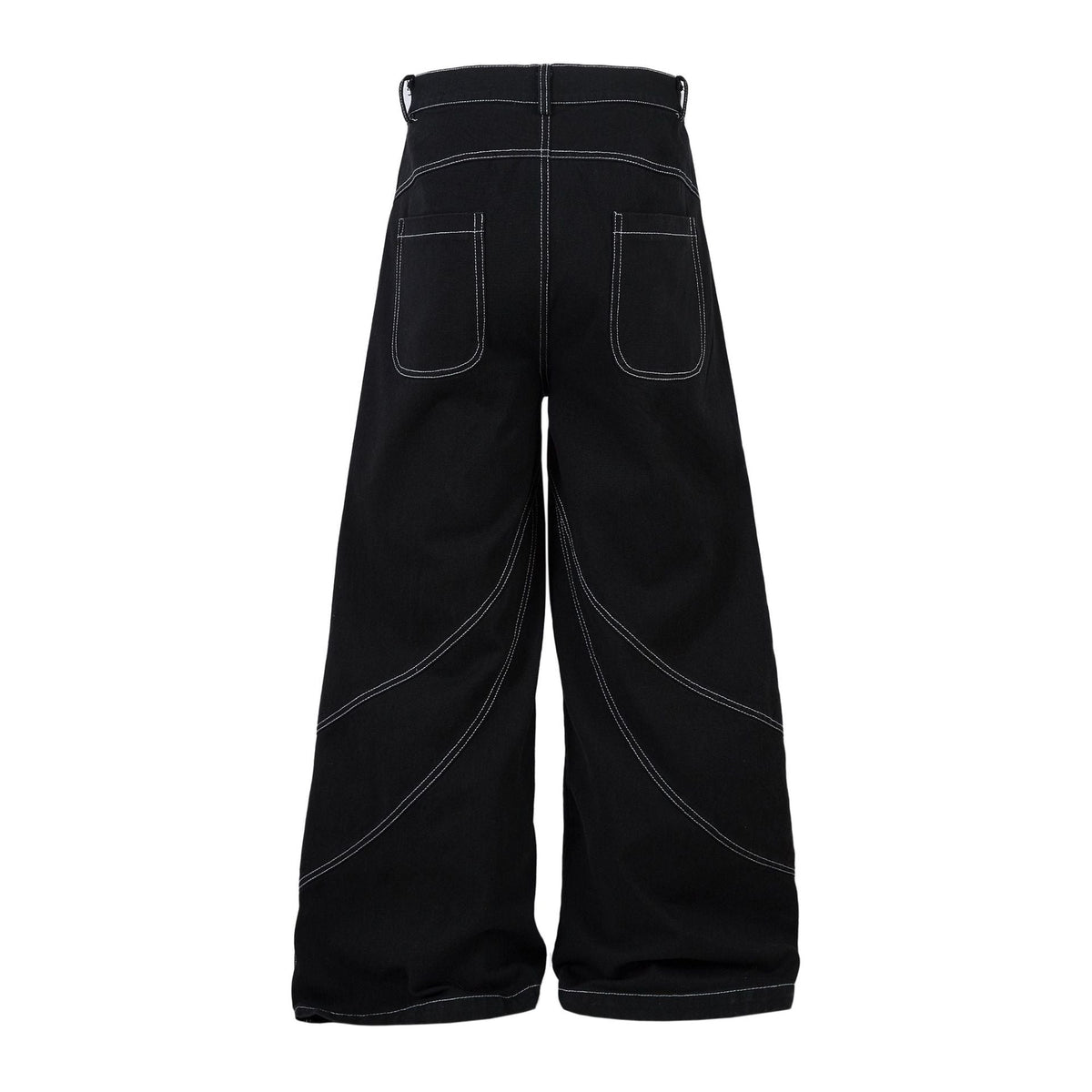 New Spring Flame Embroidery Raw Jeans