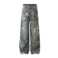New Vintage Floral Print Flared Pants