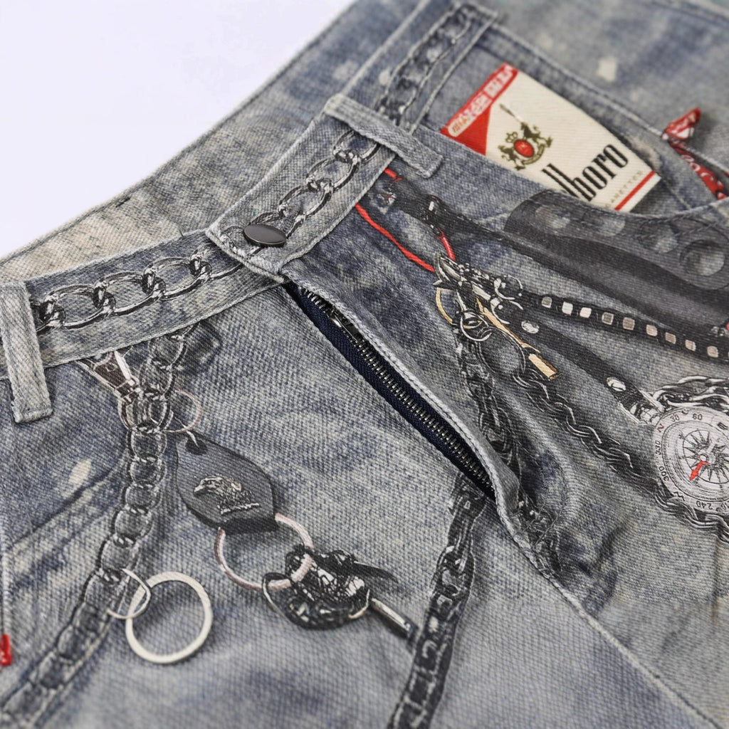 Ripped vintage fashion jeans