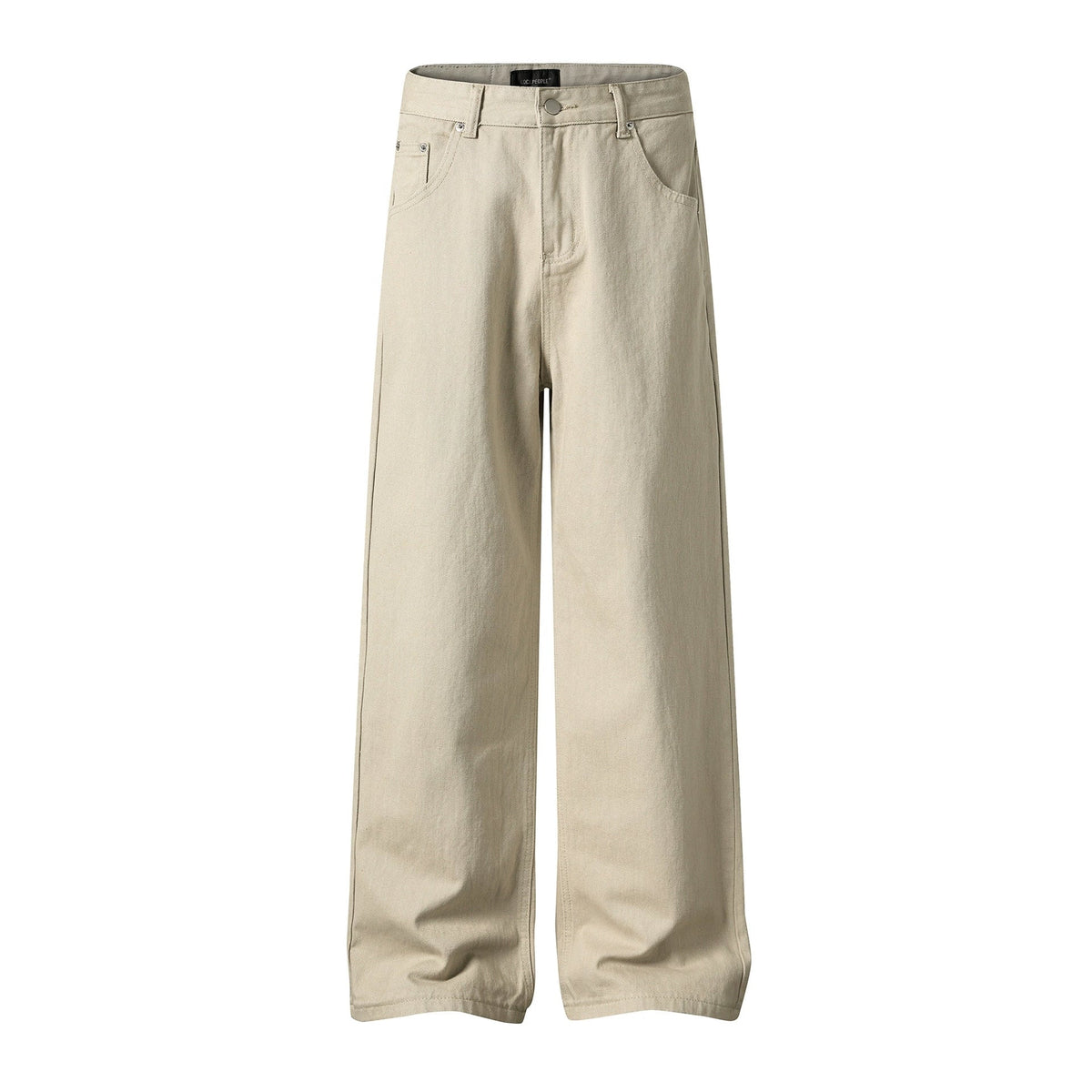 Fashion workwear jeans high street embroidery loose wide pants