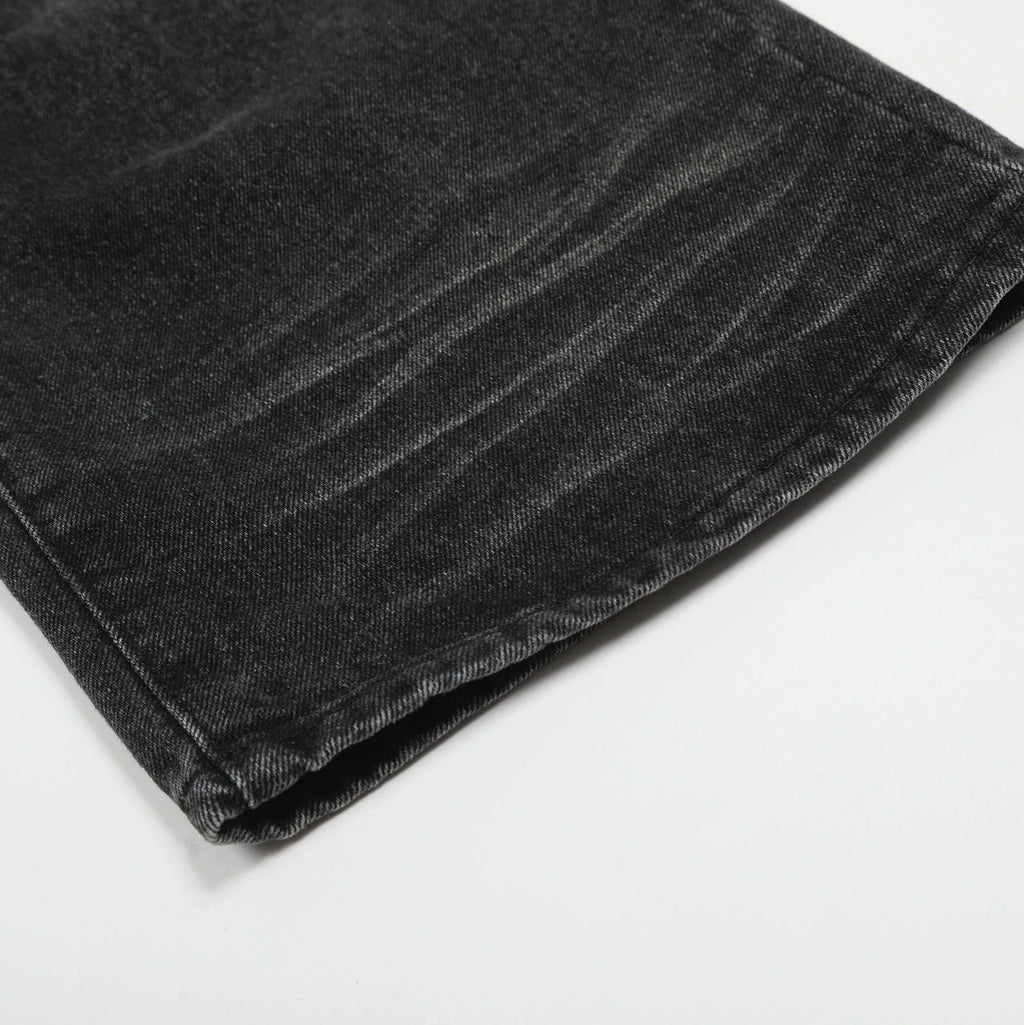 Fashion workwear jeans high street embroidery loose wide pants
