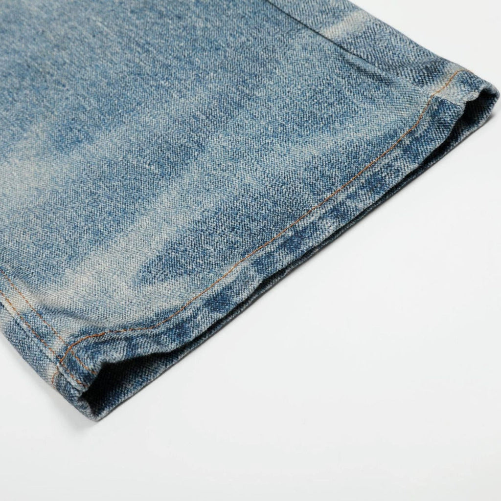 Fashion workwear jeans high street embroidery loose wide pants