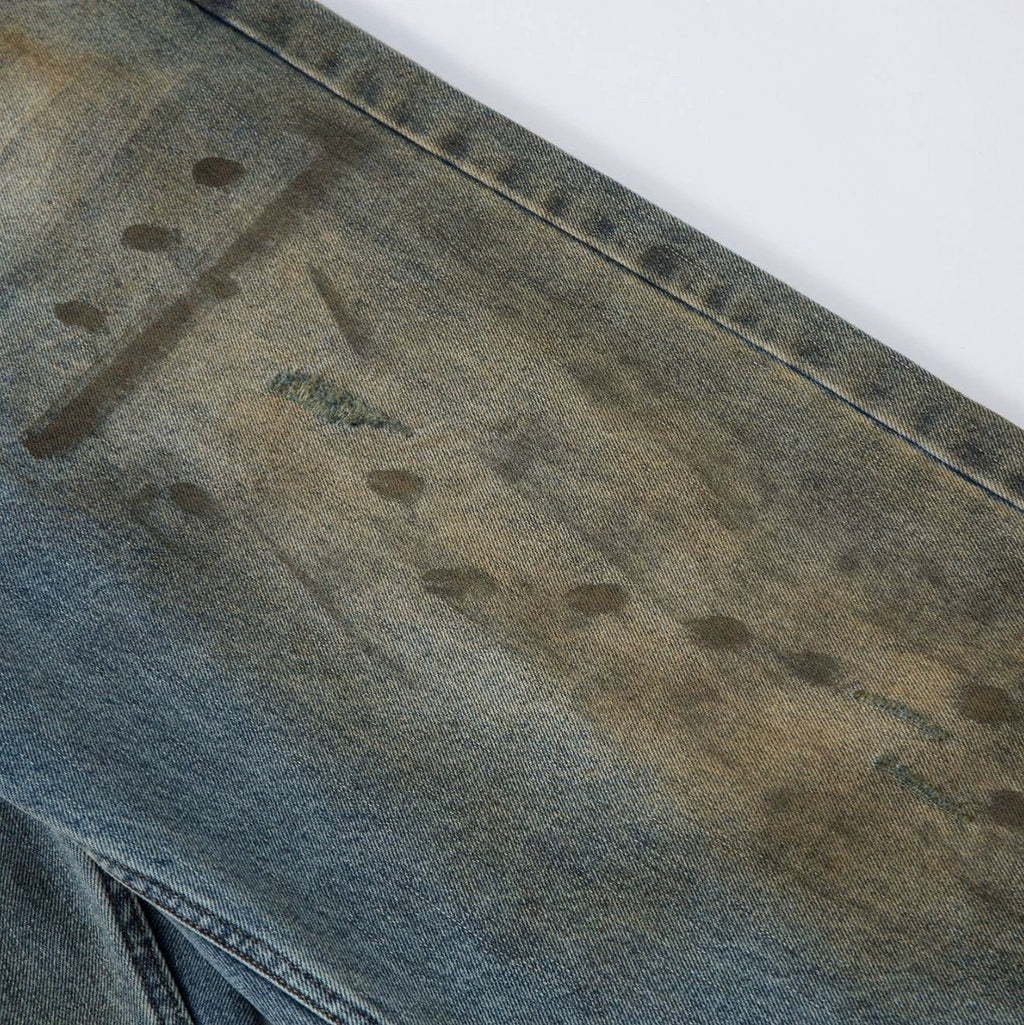 Vintage distressed chic jeans