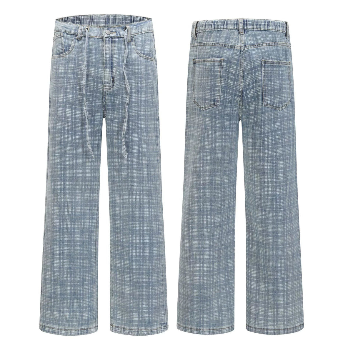 Plaid sports loose casual pants