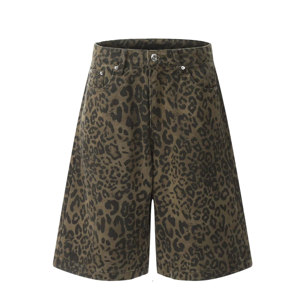 Fashion sports loose leopard print shorts