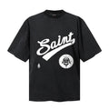 Fashion printed solid color T-shirt